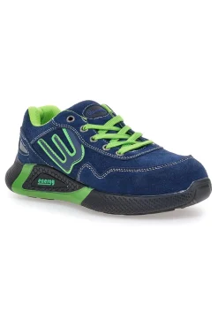 Scarpe antinfortunistiche basse blu inserti fluo S1P Blue energy BS190S1P