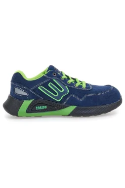 Scarpe antinfortunistiche basse blu inserti fluo S1P Blue energy BS190S1P