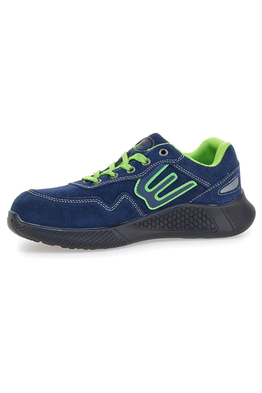 Scarpe antinfortunistiche basse blu inserti fluo S1P Blue energy BS190S1P