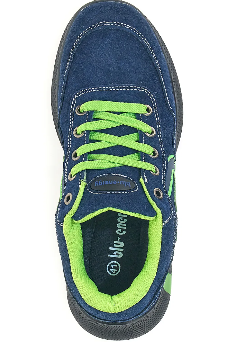 Scarpe antinfortunistiche basse blu inserti fluo S1P Blue energy BS190S1P