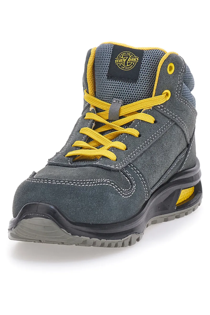 Scarpe antinfortunistiche blu giallo in pelle S1 P FO SR Sevenoaks PK23739