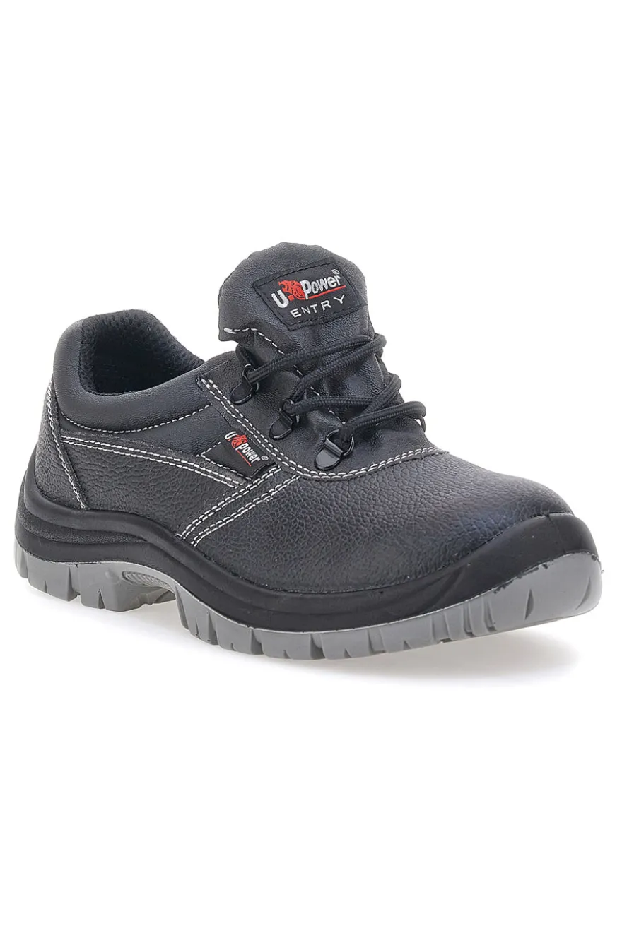 Scarpe antinfortunistiche nere basse in pelle idrorepellente U.Power Simple L S3 FO SR