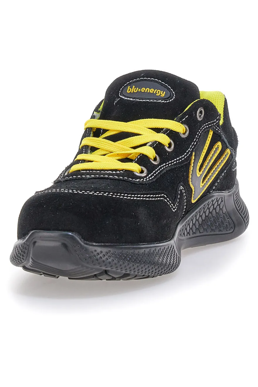 Scarpe antinfortunistiche basse nere inserti gialli S1P Blue energy BS190S1P