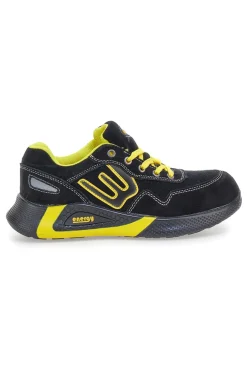 Scarpe antinfortunistiche basse nere inserti gialli S1P Blue energy BS190S1P