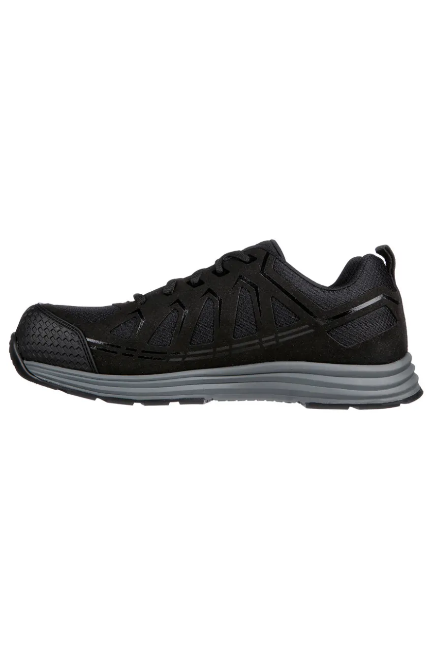 Scarpe Antinfortunistiche Nere Skechers Work: Malad II Comp Toe S1 P SRA ESD
