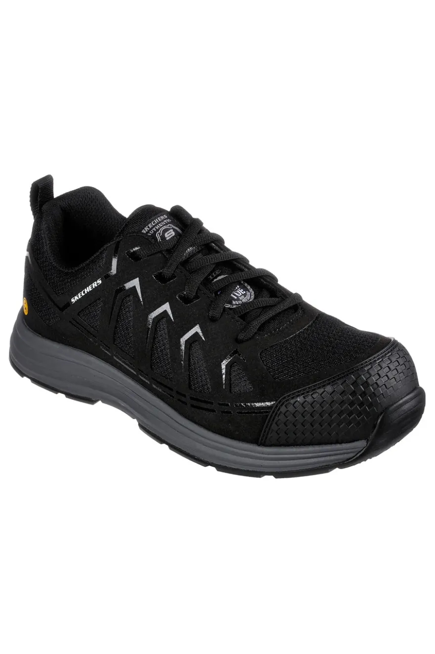 Scarpe Antinfortunistiche Nere Skechers Work: Malad II Comp Toe S1 P SRA ESD