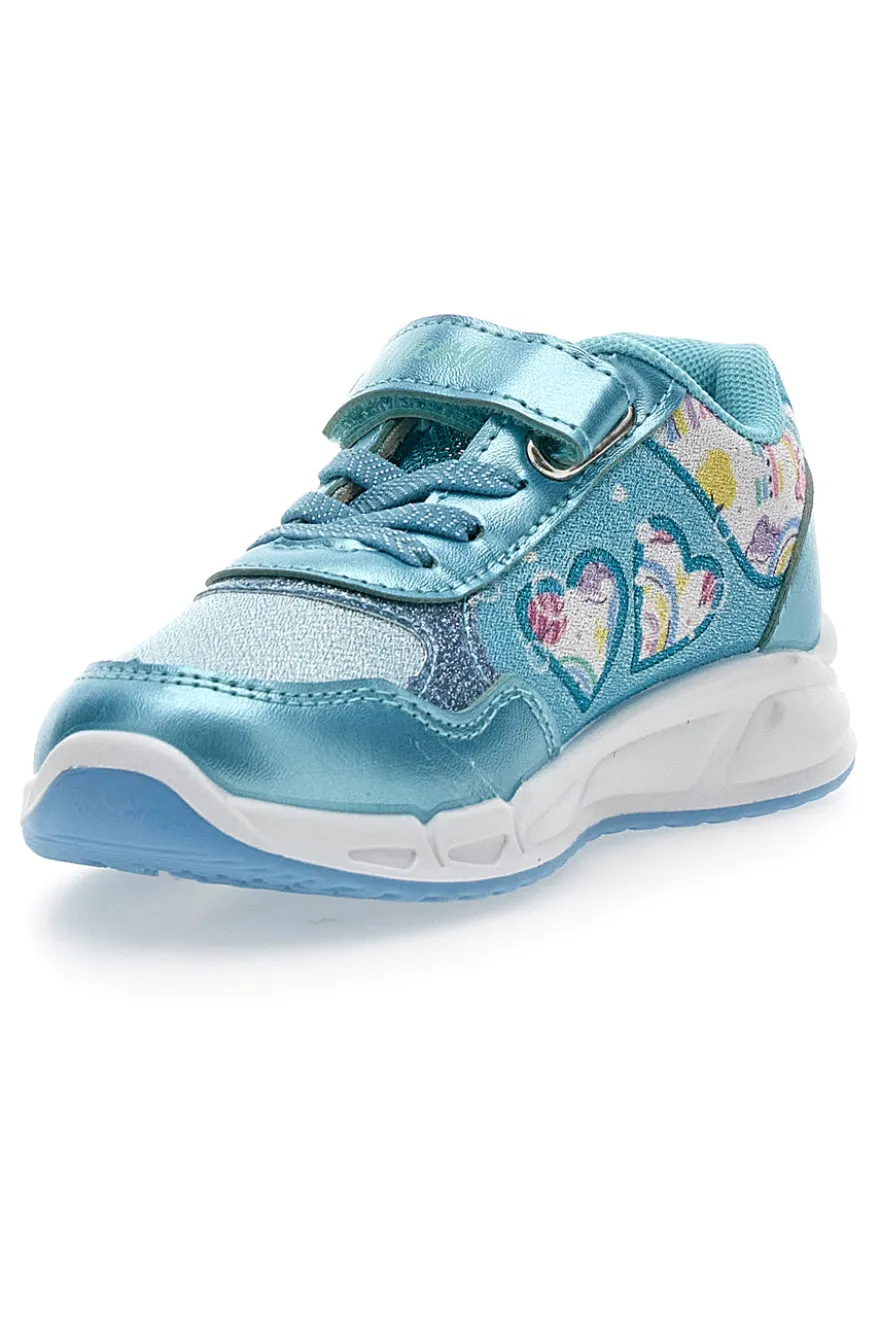 Scarpe azzurre con luci e strappo Funicorn S8010199T10