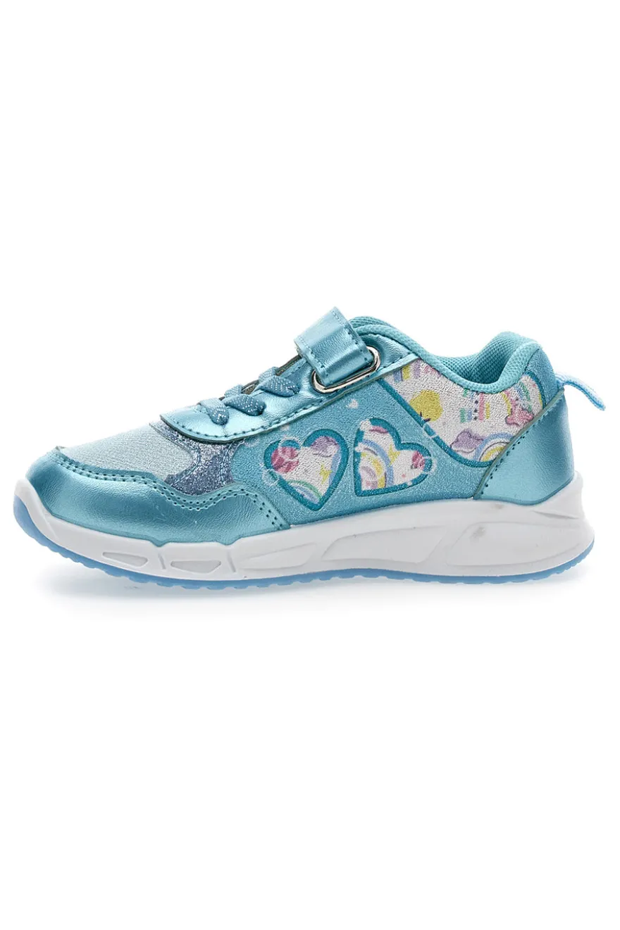 Scarpe azzurre con luci e strappo Funicorn S8010199T10