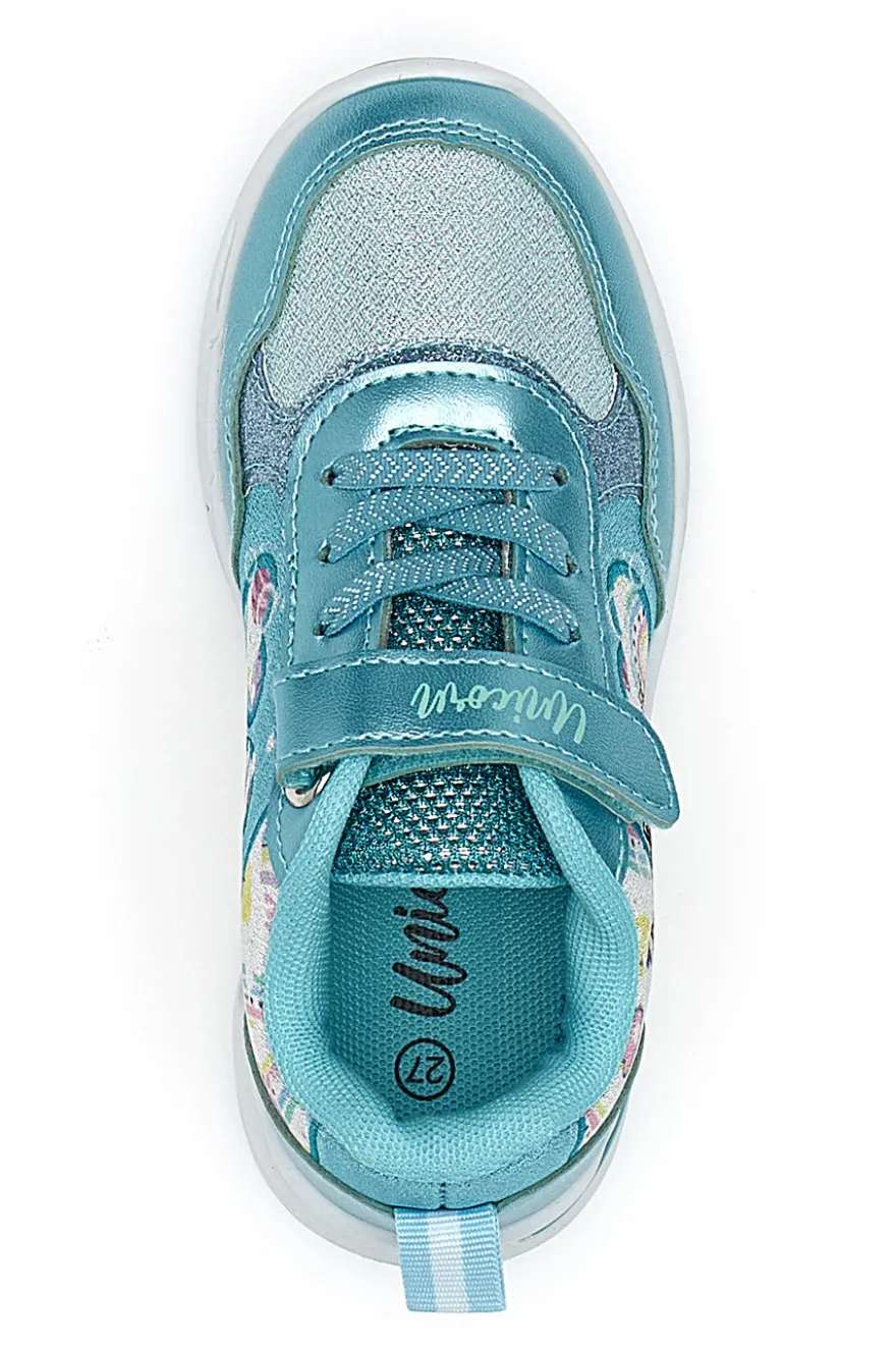 Scarpe azzurre con luci e strappo Funicorn S8010199T10