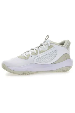 Scarpe basket bianche con inserti beige e suola ammortizzata Under Armour Lockdown 6