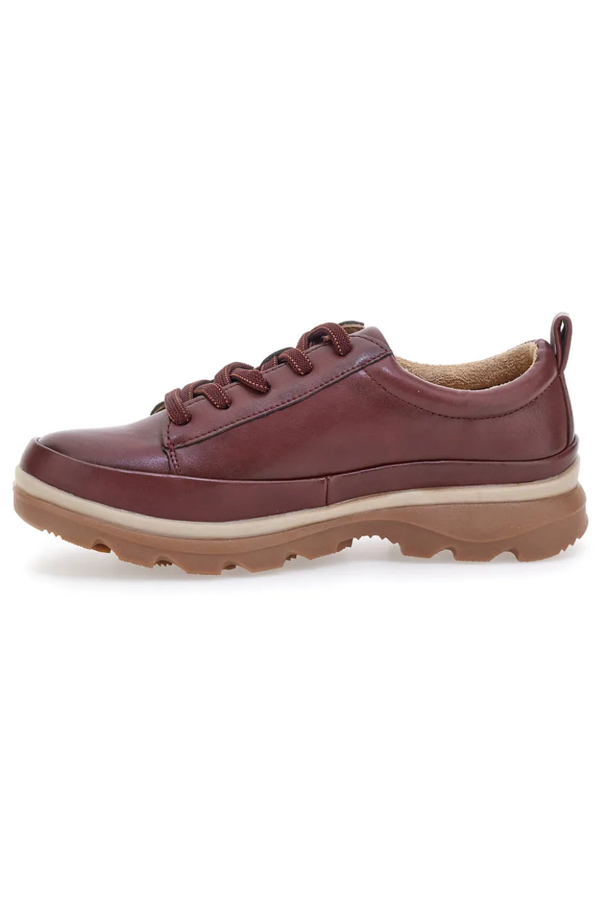 Scarpe basse bordeaux con zip laterale e suola carrarmato Altemberg 9