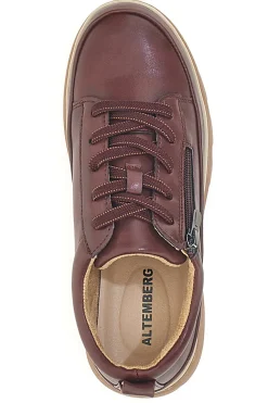 Scarpe basse bordeaux con zip laterale e suola carrarmato Altemberg 9