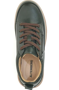 Scarpe basse verde scuro con zip laterale e suola carrarmato Altemberg 9