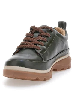 Scarpe basse verde scuro con zip laterale e suola carrarmato Altemberg 9