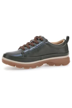 Scarpe basse verde scuro con zip laterale e suola carrarmato Altemberg 9
