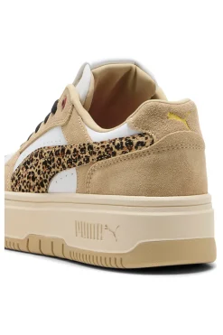 scarpe beige con dettagli animalier in suede Puma Rebound Femme Low Animal