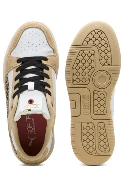 scarpe beige con dettagli animalier in suede Puma Rebound Femme Low Animal