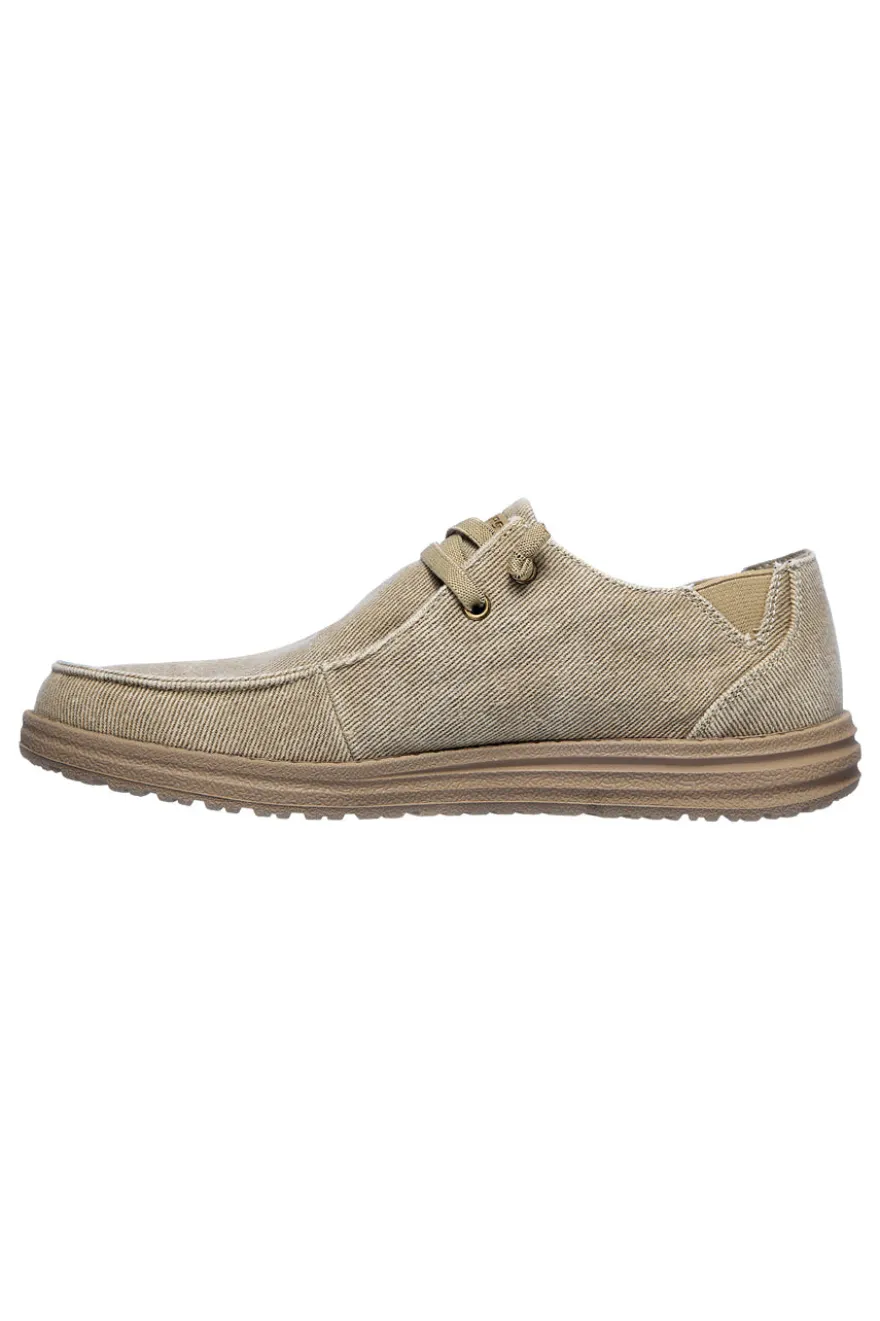 Scarpe beige in tela stile mocassino Skechers Melson Raymon