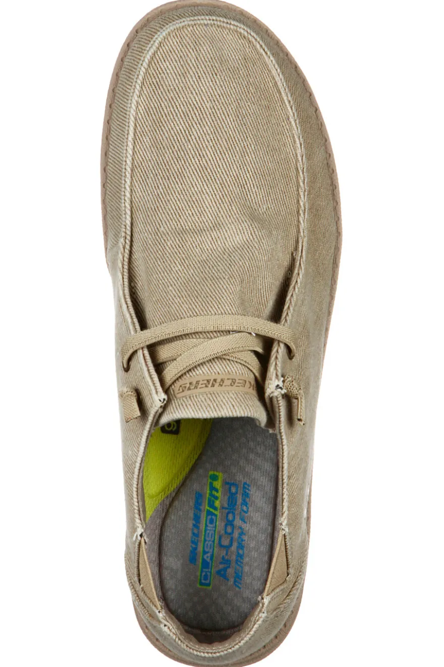 Scarpe beige in tela stile mocassino Skechers Melson Raymon