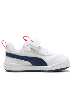 Scarpe bianche blu con chiusura a strappo Puma Multiflex 2 SL V Inf