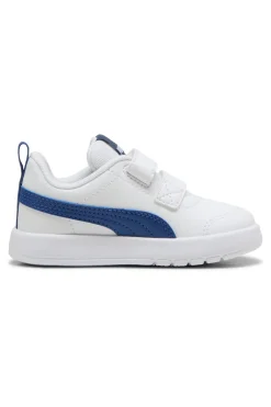 Scarpe bianche blu con chiusura a strappo Puma Courtflex V3 V Inf