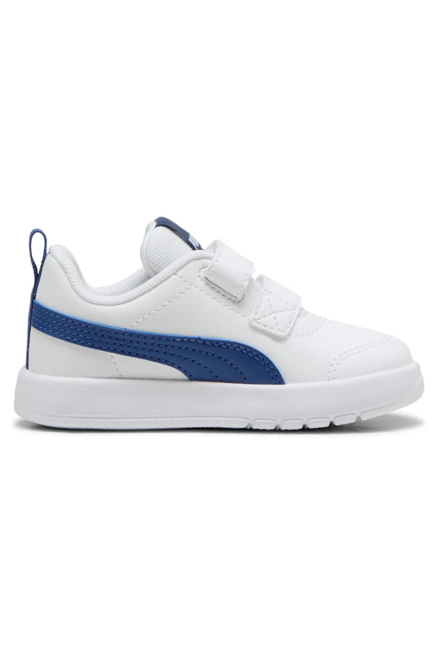 Scarpe bianche blu con chiusura a strappo Puma Courtflex V3 V Inf