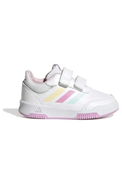 Scarpe bianche con dettagli pastello e chiusura a strappo Adidas Tensaur Sport 2 CF I