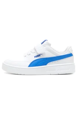 Scarpe bianche con dettagli azzurri Puma Court Classic Clean AC+ PS