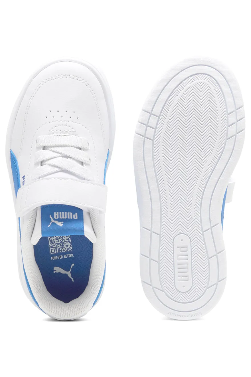 Scarpe bianche con dettagli azzurri Puma Court Classic Clean AC+ PS