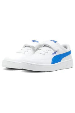 Scarpe bianche con dettagli azzurri Puma Court Classic Clean AC+ PS