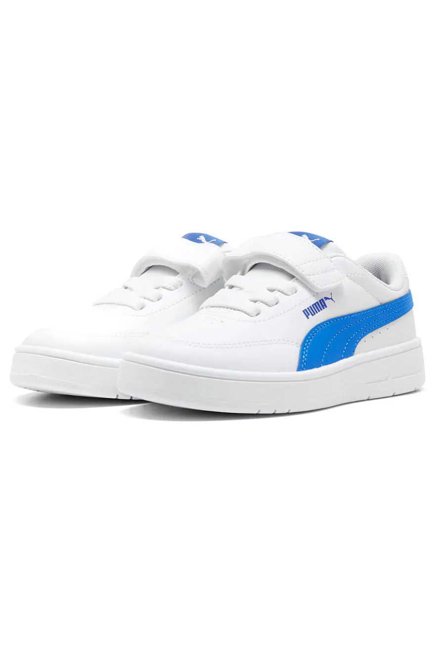 Scarpe bianche con dettagli azzurri Puma Court Classic Clean AC+ PS
