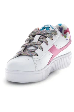 Scarpe bianche con lacci e stampa multicolore Diadora Game Step Starshine PS