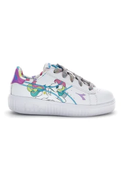 Scarpe bianche con lacci e stampa multicolore Diadora Game Step Starshine PS