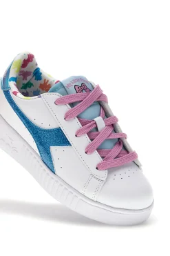 Scarpe bianche con lacci e dettagli azzurri Diadora Game Step Moonstone PS