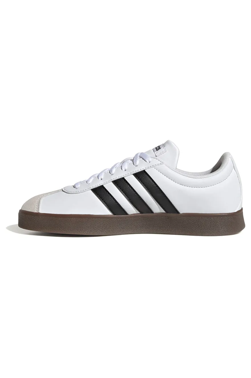Scarpe bianche con strisce nere punta rinforzata Adidas VL Court Base