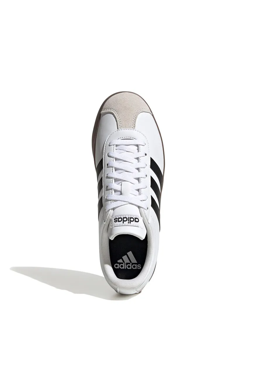 Scarpe bianche con strisce nere punta rinforzata Adidas VL Court Base