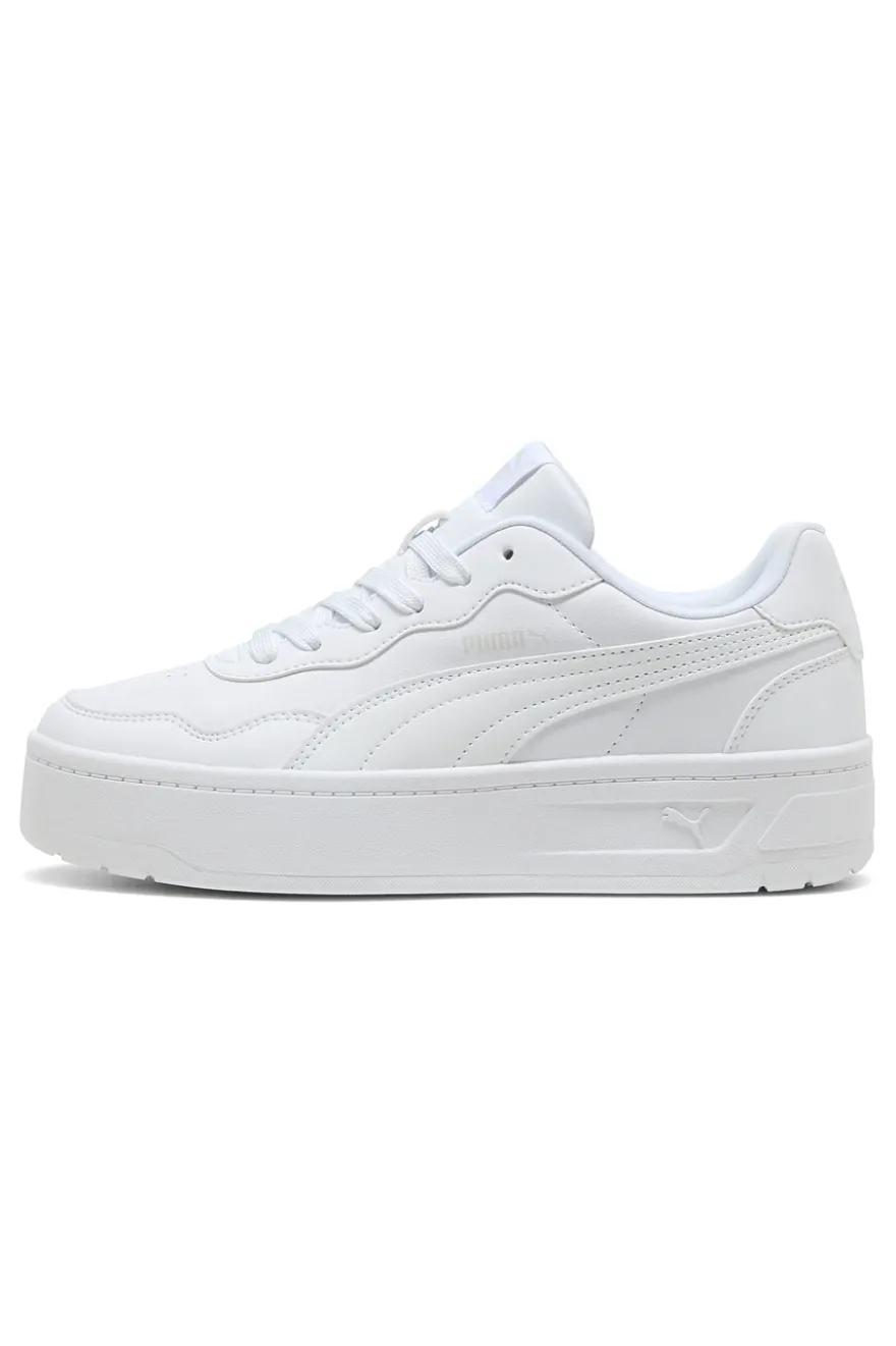 Scarpe bianche con suola platform Puma Court Lally Skye