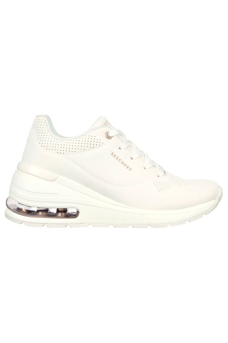 Scarpe bianche con zeppa e suola Air Skechers Million Air Elevated Air
