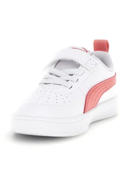 Scarpe bianche corallo con chiusura a strappo e lacci elastici Puma Rickie AC+ Inf