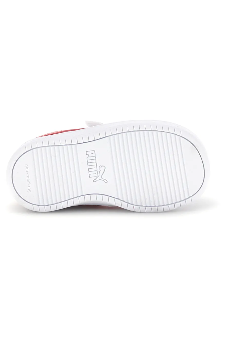 Scarpe bianche corallo con chiusura a strappo e lacci elastici Puma Rickie AC+ Inf