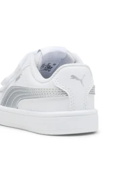 Scarpe bianche e argento con chiusura a strappo Puma Rickie Classic V Inf