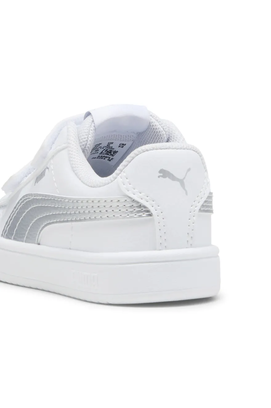 Scarpe bianche e argento con chiusura a strappo Puma Rickie Classic V Inf