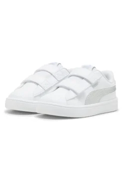 Scarpe bianche e argento con chiusura a strappo Puma Rickie Classic V Inf