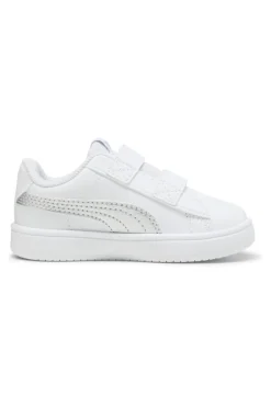 Scarpe bianche e argento con chiusura a strappo Puma Rickie Classic V Inf