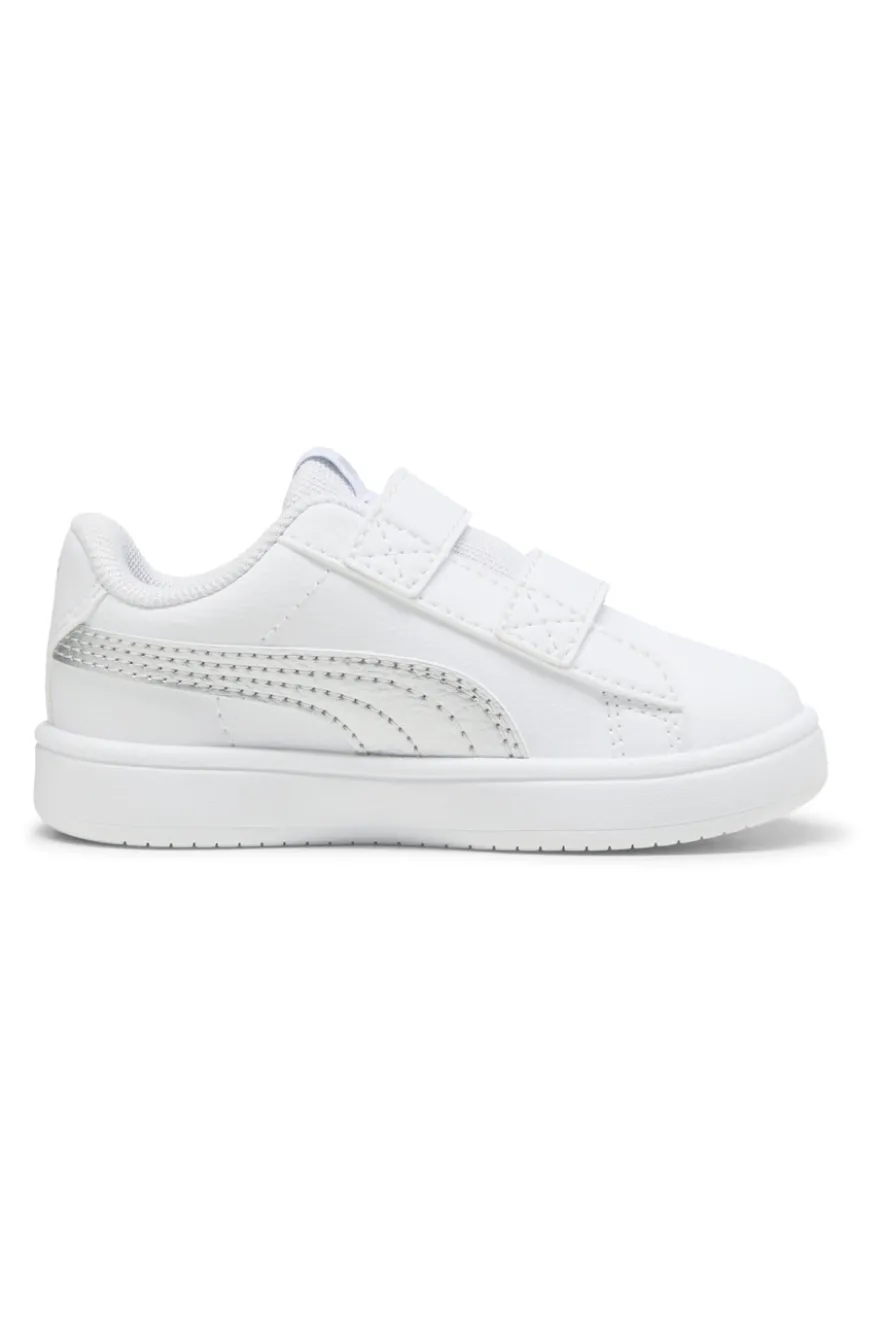 Scarpe bianche e argento con chiusura a strappo Puma Rickie Classic V Inf