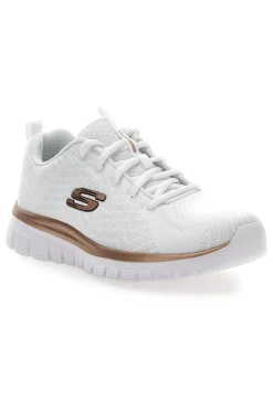 Scarpe bianche in mesh con Memory Foam Skechers Graceful Get Connected