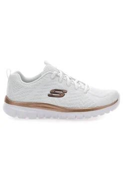 Scarpe bianche in mesh con Memory Foam Skechers Graceful Get Connected