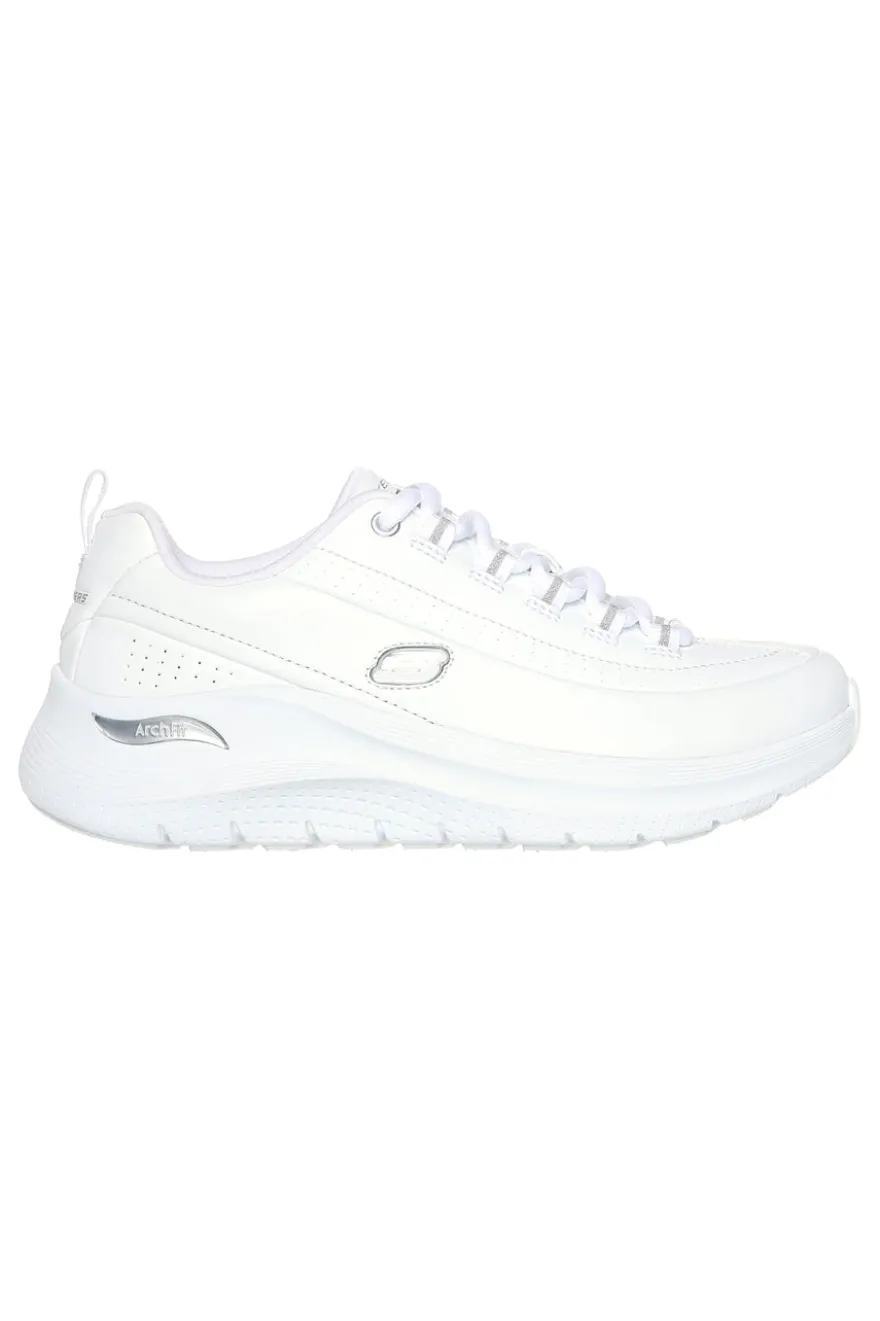 Scarpe bianche in pelle con supporto plantare Arch Fit Skechers ARCH FIT 2.0 STAR BOUND
