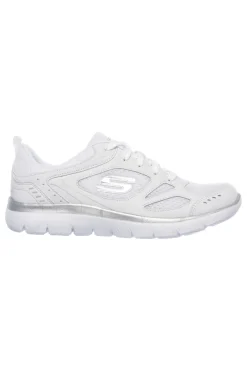 Scarpe bianche leggere con inserti argento Skechers SUMMITS SUITED