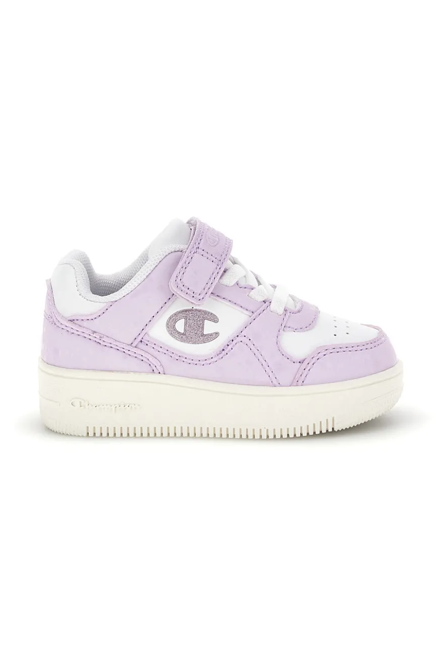 Scarpe bianche lilla con chiusura a strappo Champion RD18 Bubble G TD